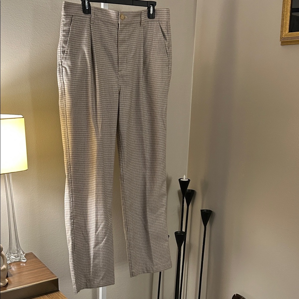 Saturdays New York City Beige Checkered Pants